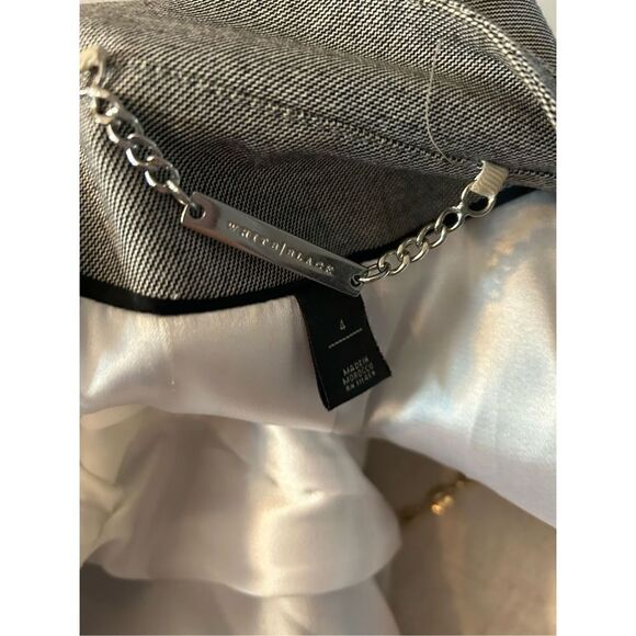 White House black market gray blazer size 4 stylish fancy for work - Picture 4 of 4